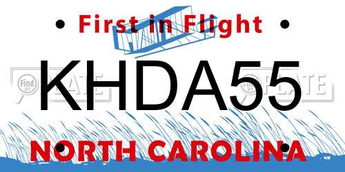 KHDA55 North Carolina License Plate