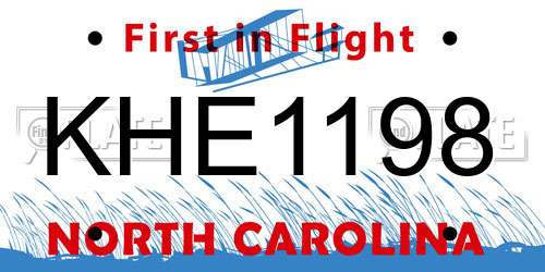 KHE1198 North Carolina License Plate