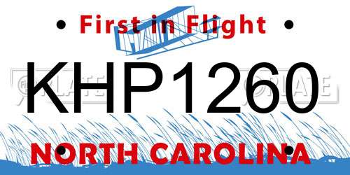 KHP1260 North Carolina License Plate