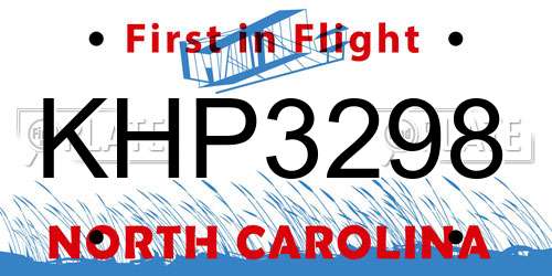 KHP3298 North Carolina License Plate