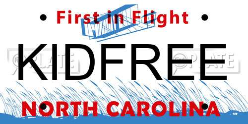 KIDFREE North Carolina License Plate