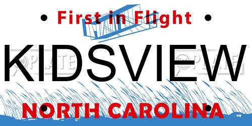 KIDSVIEW North Carolina License Plate