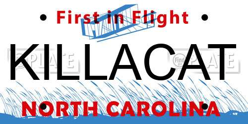 KILLACAT North Carolina License Plate
