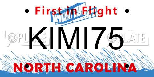 KIMI75 North Carolina License Plate