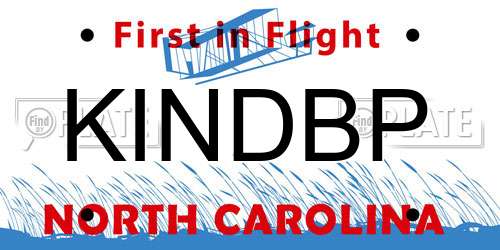 KINDBP North Carolina License Plate