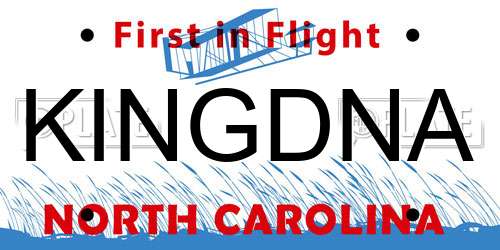 KINGDNA North Carolina License Plate
