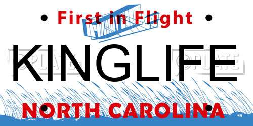 KINGLIFE North Carolina License Plate
