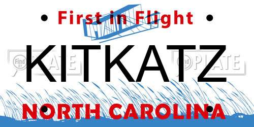 KITKATZ North Carolina License Plate