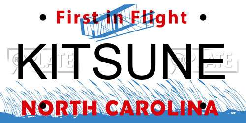 KITSUNE North Carolina License Plate