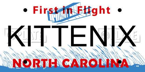 KITTENIX North Carolina License Plate