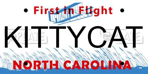 KITTYCAT North Carolina License Plate