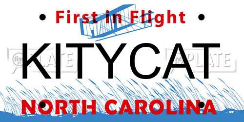 KITYCAT North Carolina License Plate