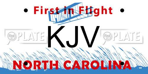 KJV North Carolina License Plate