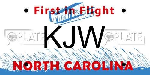KJW North Carolina License Plate