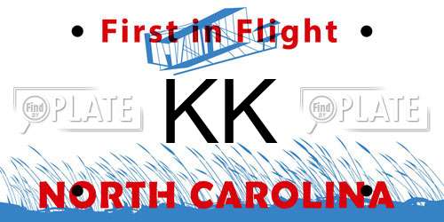 KK North Carolina License Plate