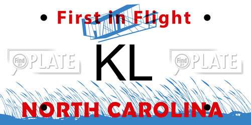 KL North Carolina License Plate