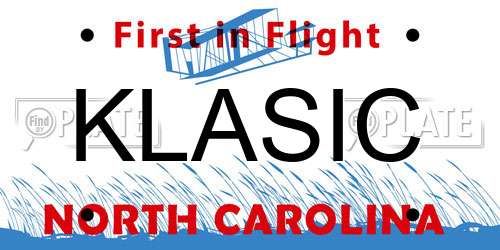 KLASIC North Carolina License Plate
