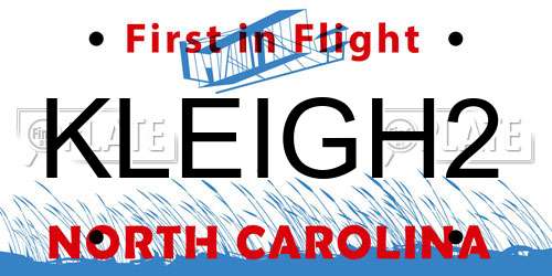 KLEIGH2 North Carolina License Plate