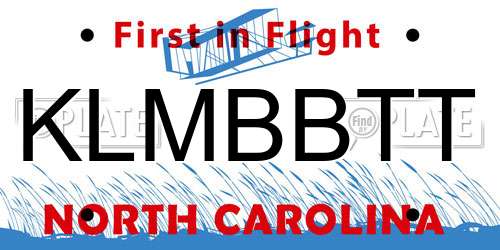 KLMBBTT North Carolina License Plate