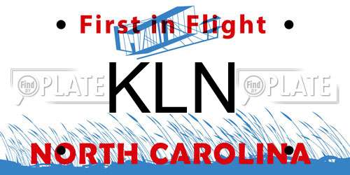 KLN North Carolina License Plate