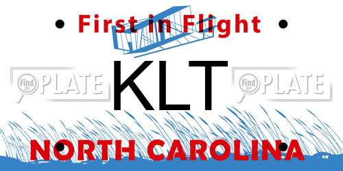 KLT North Carolina License Plate