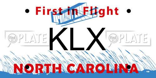 KLX North Carolina License Plate