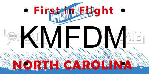 KMFDM North Carolina License Plate