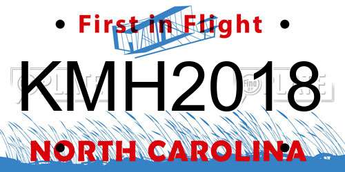 KMH2018 North Carolina License Plate