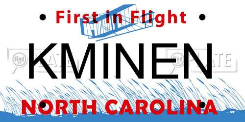 KMINEN North Carolina License Plate