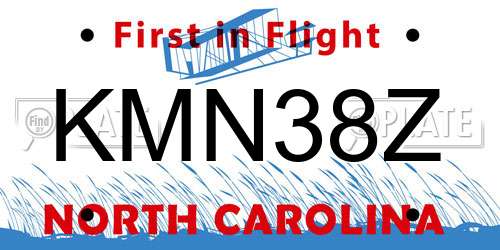 KMN38Z North Carolina License Plate