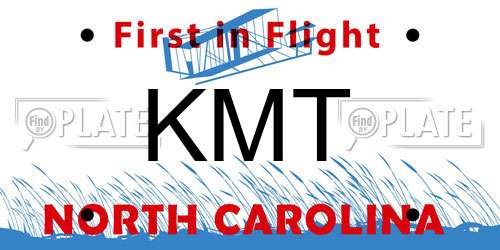 KMT North Carolina License Plate