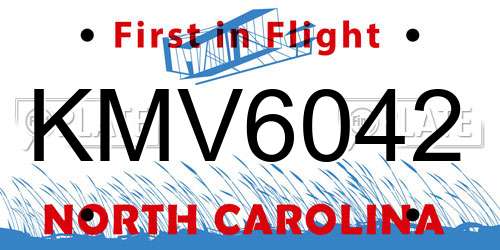 KMV6042 North Carolina License Plate
