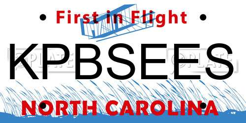 KPBSEES North Carolina License Plate