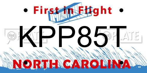KPP85T North Carolina License Plate