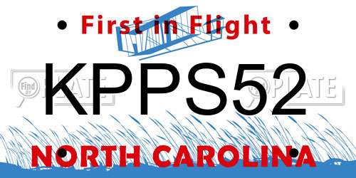 KPPS52 North Carolina License Plate