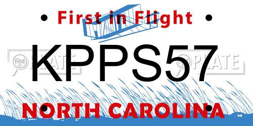 KPPS57 North Carolina License Plate
