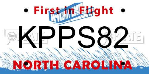 KPPS82 North Carolina License Plate