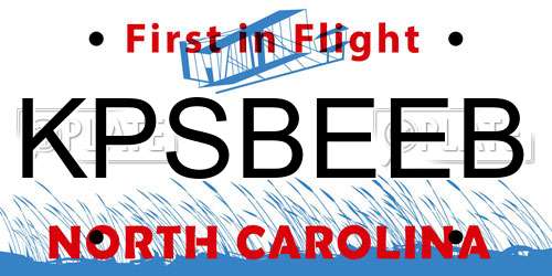 KPSBEEB North Carolina License Plate