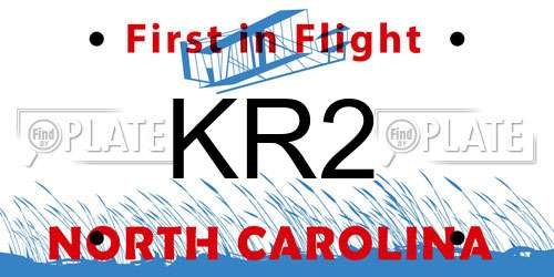 KR2 North Carolina License Plate
