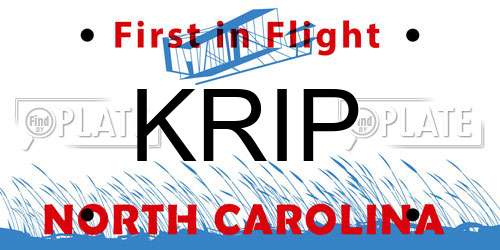KRIP North Carolina License Plate