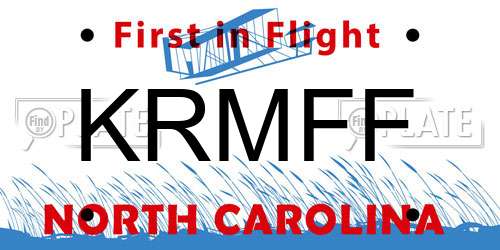 KRMFF North Carolina License Plate