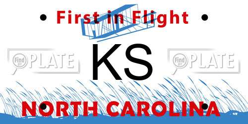KS North Carolina License Plate