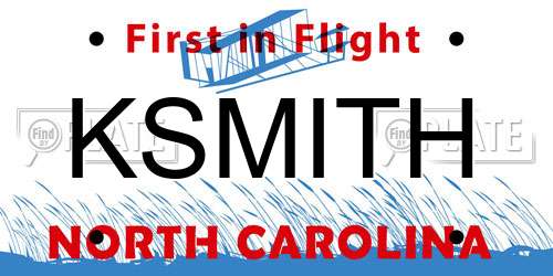 KSMITH North Carolina License Plate