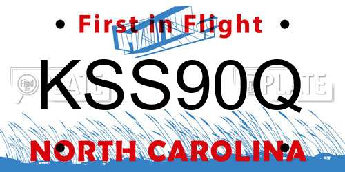 KSS90Q North Carolina License Plate