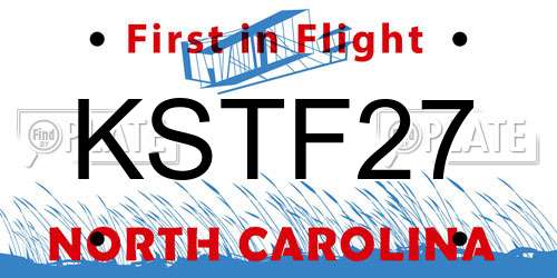 KSTF27 North Carolina License Plate