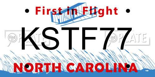 KSTF77 North Carolina License Plate