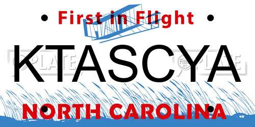 KTASCYA North Carolina License Plate