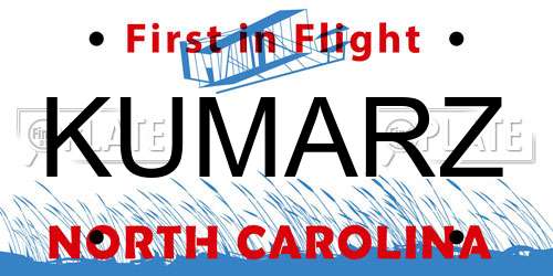 KUMARZ North Carolina License Plate