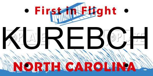 KUREBCH North Carolina License Plate