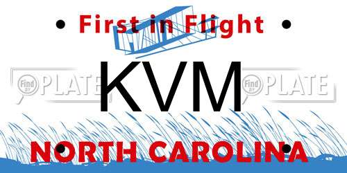 KVM North Carolina License Plate